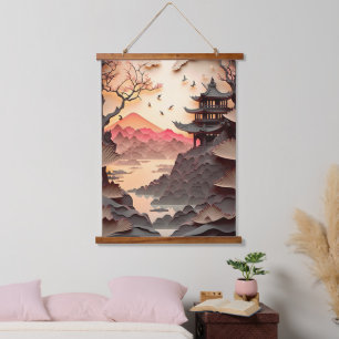 Suspendue Papier de scène chinois ancien coupé Tapisserie mu