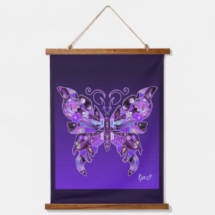 Suspendue Papillon pourpre 31 tapisserie pendante