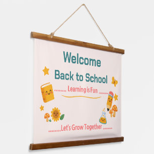 Suspendue Retour à l'école Tapisserie Bienvenue Décoration d