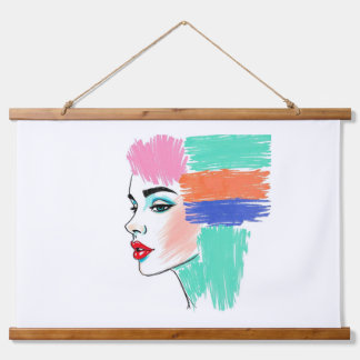 Suspendue Tapisserie Abstraite Pop Art femme