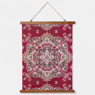 Suspendue Tapisserie Ancienne Turque Rouge Kilim Tapis Mural
