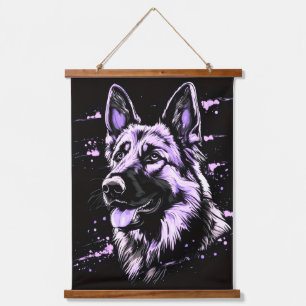 Suspendue tapisserie citation minimaliste chien mural suspen