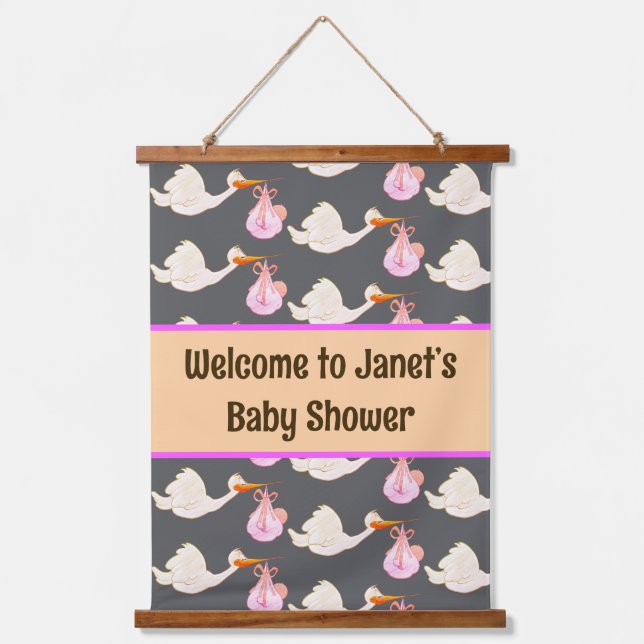Suspendue tapisserie de baby shower (Recto)