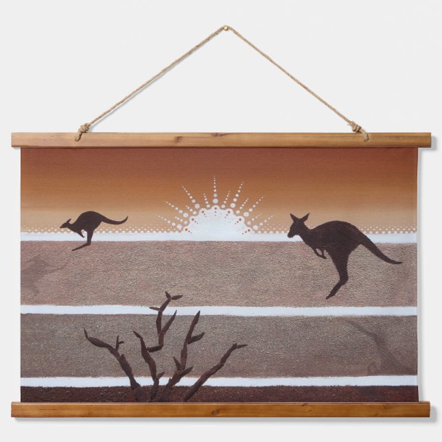 Suspendue Tapisserie de Kangaroo externe australienne (Devant)