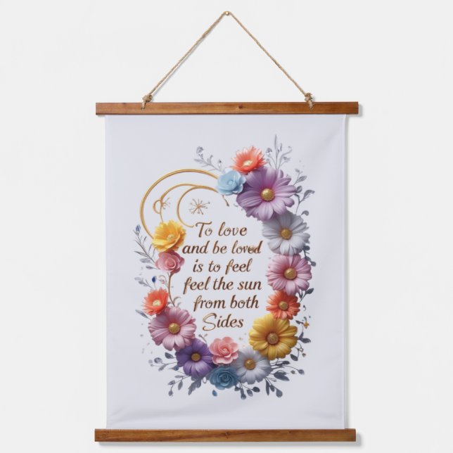Suspendue Tapisserie de la Saint Valentin avec une citation  (Recto)