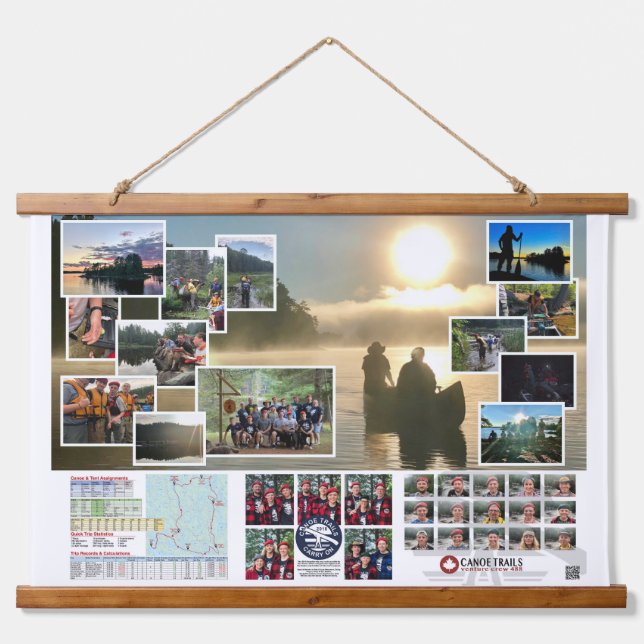 Suspendue Tapisserie des sentiers de canot 2018 Voyage au Ca (Devant)