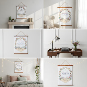 Suspendue Tapisserie Fleurs de Prairie Pastel