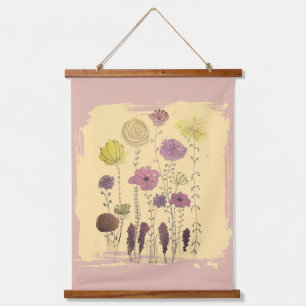 Suspendue Tapisserie - Fleurs pastel
