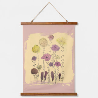 Suspendue Tapisserie - Fleurs pastel