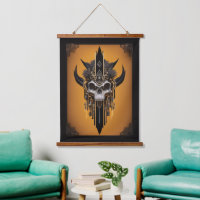 Tapisserie gothique Tribal Skull Wall