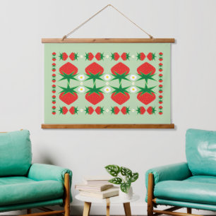 Suspendue Tapisserie hachée de fraise