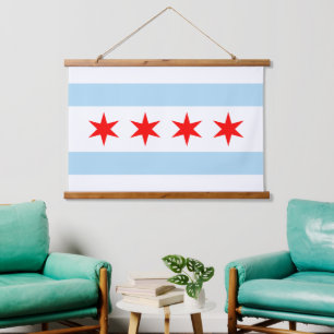 Suspendue Tapisserie patriotique de Chicago, drapeau de Chic