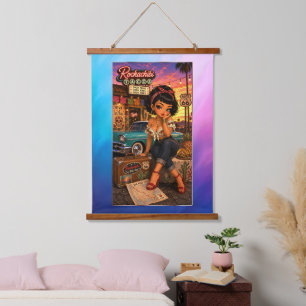 Suspendue Tapisserie Pénélopé Chibi Rockabilly Aurore