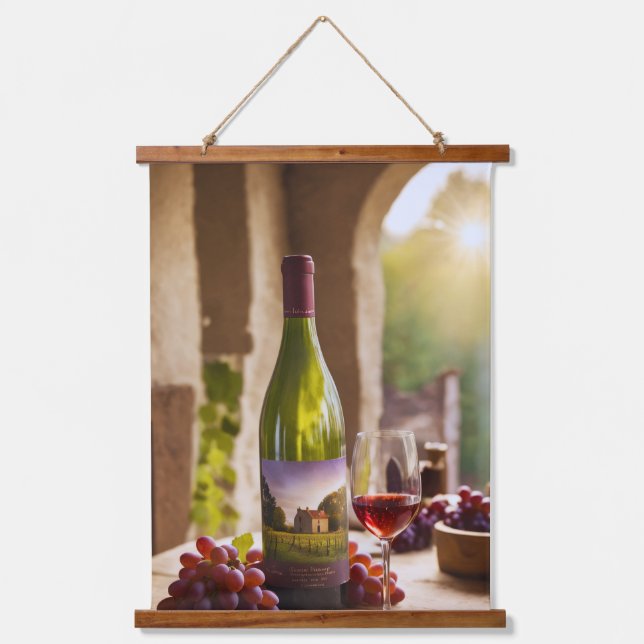Suspendue Tapisserie Vin et Raisin (Recto)