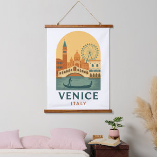 Suspendue Tapisserie vintage Venise Italie – Rétro