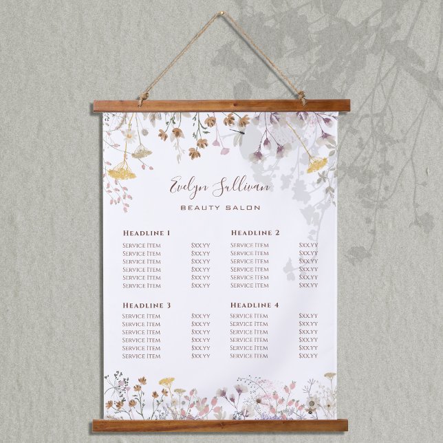 Suspendue Tarif fleur sauvage Percés Tapisserie (Créateur téléchargé)