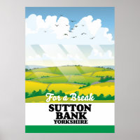 Sutton Bank yorkshire affiche voyage