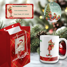 Little Christmas Elves -  Personalized Holiday Set