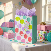 Soft Pastel Polka Dots and Stripes Gift Wrapping