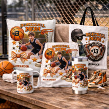 Vintage Grunge Basketball Mom Photo Gift