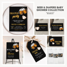 Beer & Diapers Baby Shower Collection