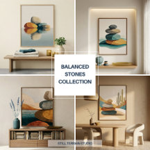 Balanced Stones Collection | Minimalist Earth Tone