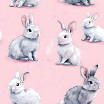 Pink Rabbits Pattern