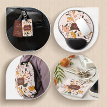 Peachy Retro Florals – Personalized Cream Botanica