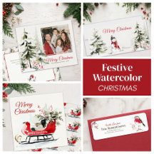 Festive Watercolor Christmas: Classic & Elegant