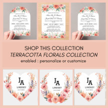 Terracotta Modern Boho Invitation Collection