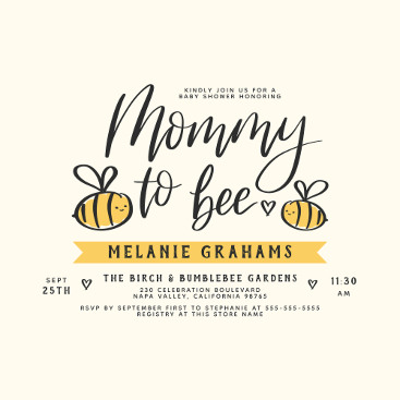 Invitations numériques pour la baby shower