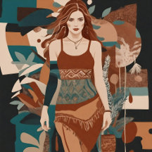 Bohemian Feminine Illustration