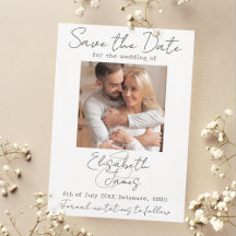 Custom Photo Minimalistic Save the Date Cards
