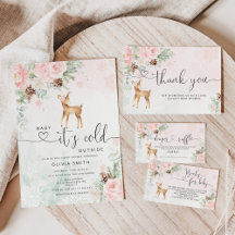 Winter deer Baby its cold outside baby shower