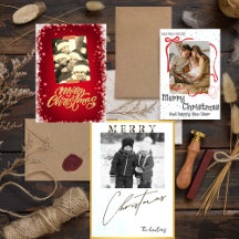 Merry Christmas Personalized Photo Holiday