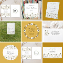 White Floral Baby Shower