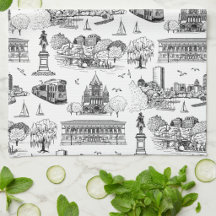 Home/Office Boston Anniversary Ed. Toile B+W