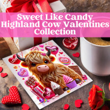 Sweet Like Candy Highland Cow Valentine Collection