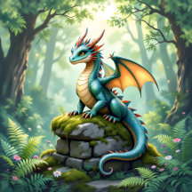 Green and Blue Dragon Boy's Birthday Party