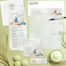 Green Watercolor Day Spa and Wellness Business 