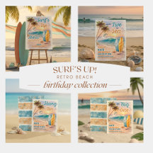 Surf's Up Retro Beach Birthday