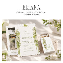 ELIANA Elegant Sage Green & White Wedding Suite