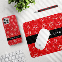 Red and White Snowflakes, Black, Your Name