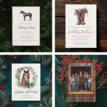 Equestrian Christmas - Holiday Cards, Invitations