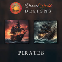 Pirate Adventures: Digital Paintings of Stormy Sea