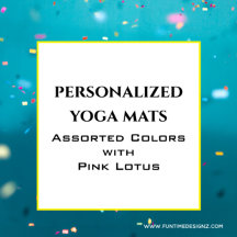 Yoga Mats Pink Lotus Theme