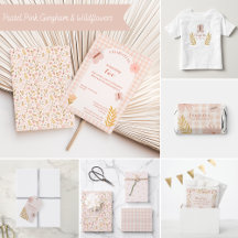 Pastel Pink Gingham & Wildflowers Birthday Party