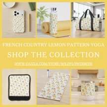 French Country Lemon Pattern Yoga Collection 
