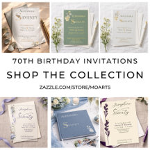 70th Birthday Stationary Ideas and Supplies