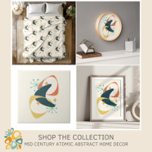 Mid Century Modern Atomic Abstract Home Decor